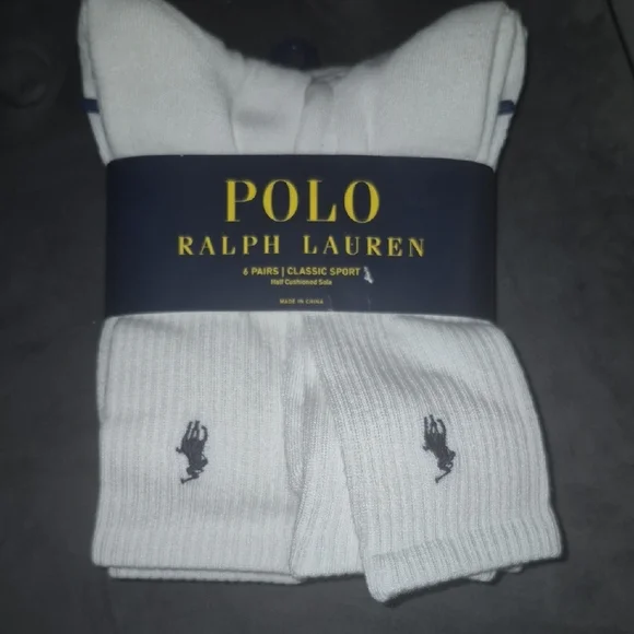 Polo by Ralph Lauren Classic White Athletic Socks