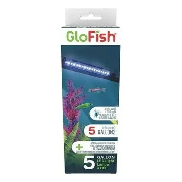 GloFish Aquarium LED Light Blue & White for 5 Gallon Tanks Fish Tank Lighting