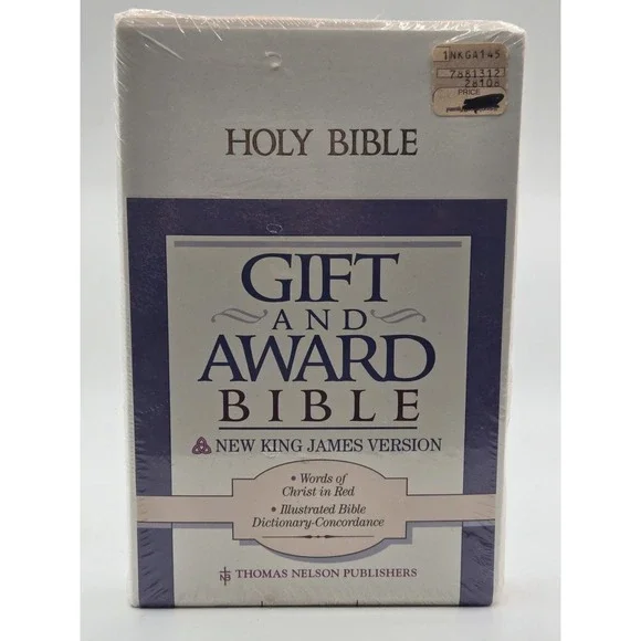 Holy Bible New King James Version KJV White Leatherflex Gift & Award Bible NEW