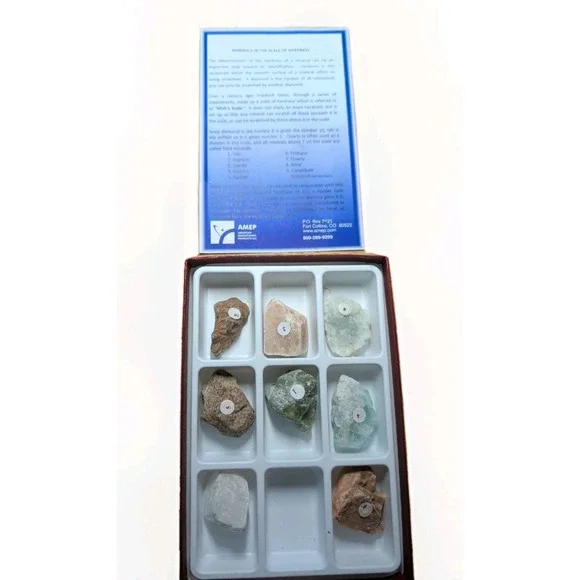 Geology Mineral Hardness Test Kit - Mohs Scale Minerals - Education Study Set VG