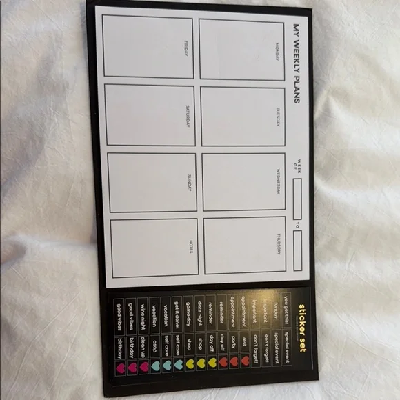 Weekly Planner Pad with Sticker Set