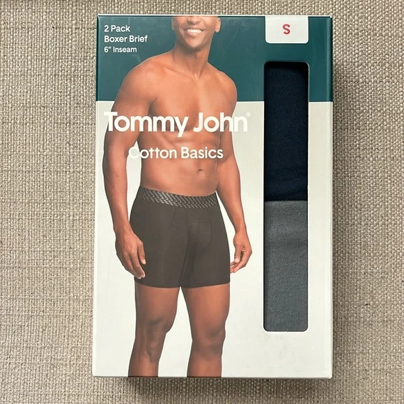 NIB Tommy John Boxer Briefs Cotton Basics Size Small