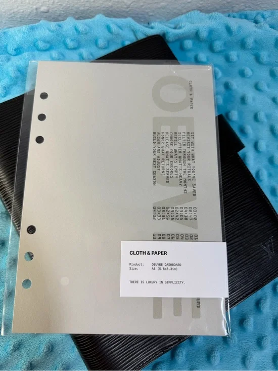 Cloth & Paper A5 Dashboard
