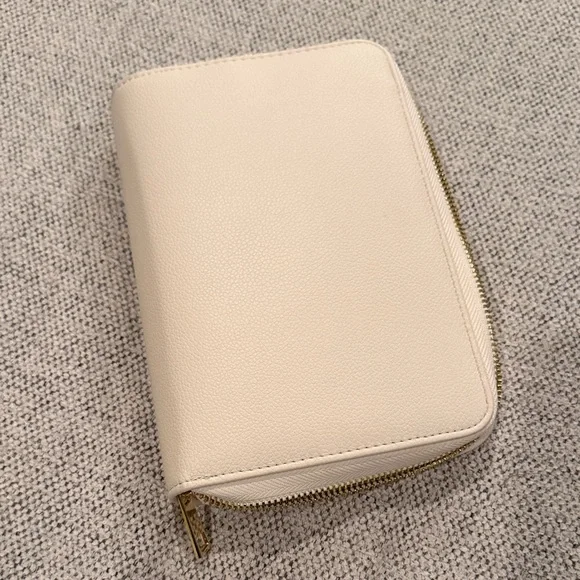Christina Love Planning Cream Zip-Around Wallet cash envelope system