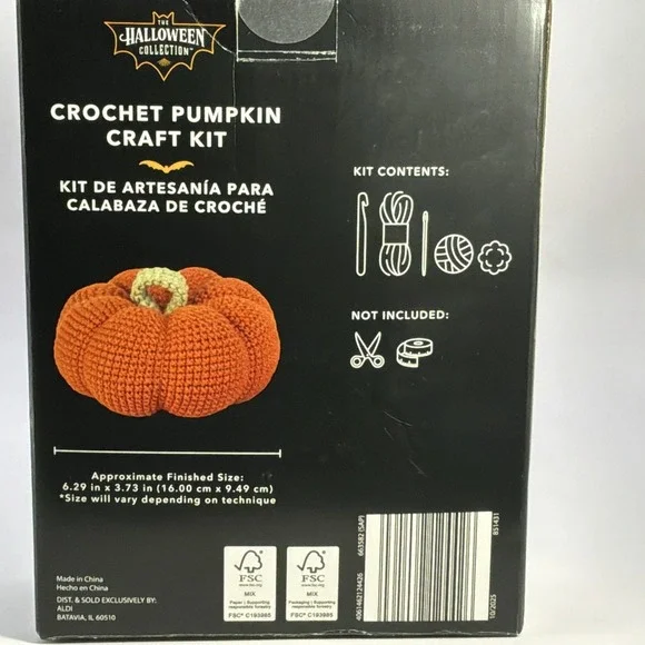 3 Crochet Kits Avocado Cupcake Pumpkin 1 Unopened 2 Open But Complete