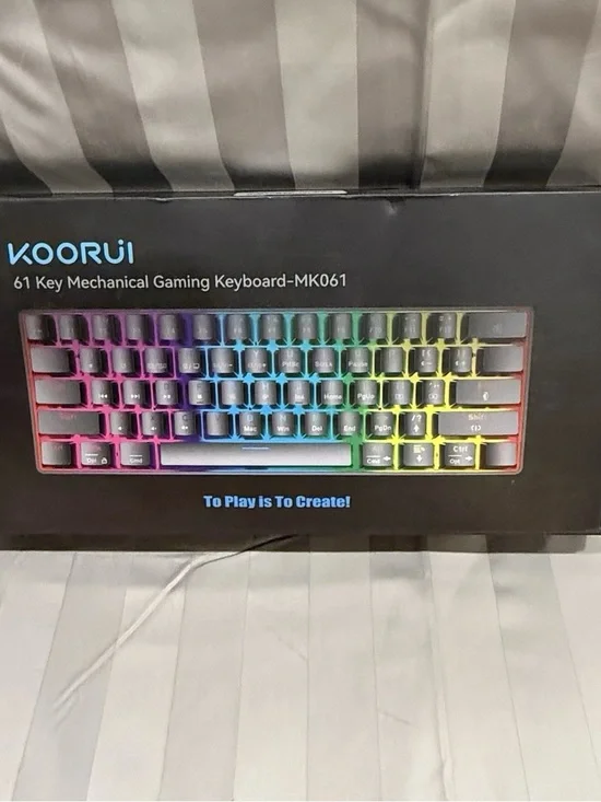 61-Key Mechanical Gaming Keyboard - Black with RGB Backlight
