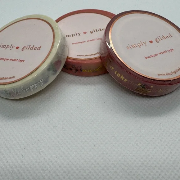 Pink and Cream Washi Tape Trio