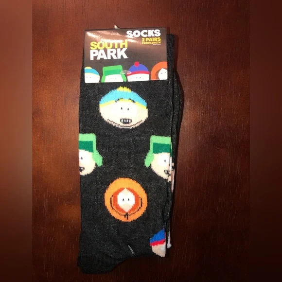 SOUTH PARK NOVELTY CREW SOCKS NWT MEN’S SHOE SIZE 8-12