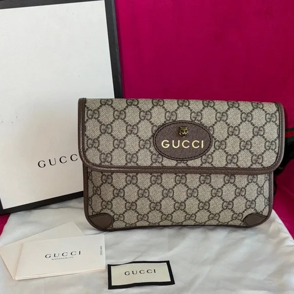 Gucci signature gg web Monogram Belt Bag