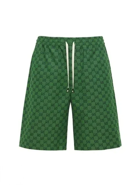 Gucci Green Monogram Swim Shorts