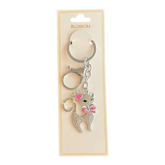 BLOSSOM Key Chain Women's Silver Pink 4
