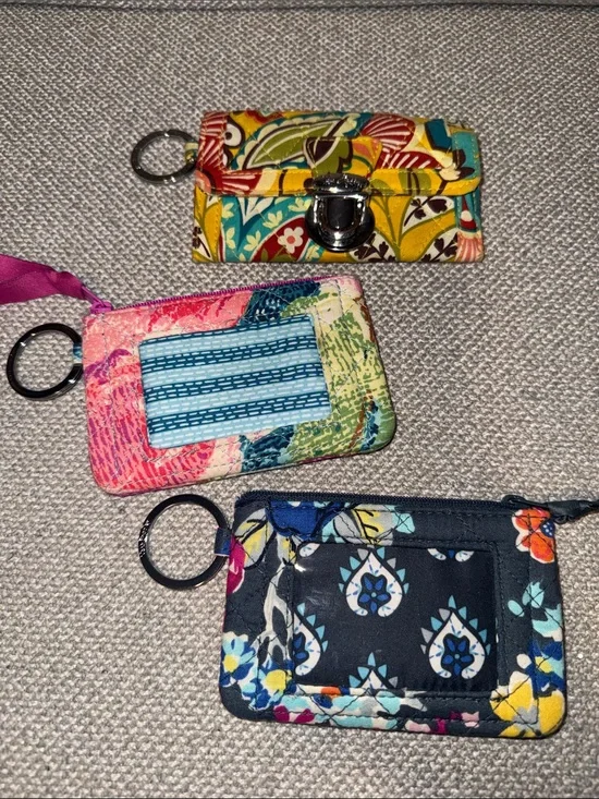 Vera Bradley Pick ONE Floral Quilted Keychain Cardholders