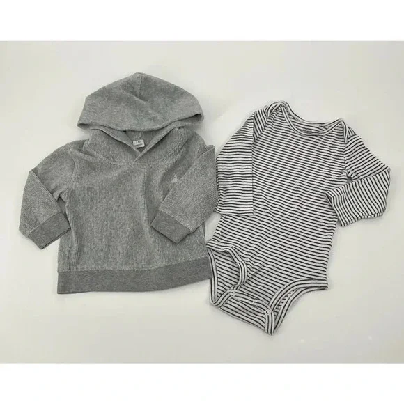 Baby Gap Hoodie 12-18 Months Jacket Carters One Piece Long Sleeve Shirt Set