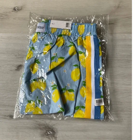 Teddy Fresh Zesty Lemon Boxer Shorts Light Blue XL New With Tags