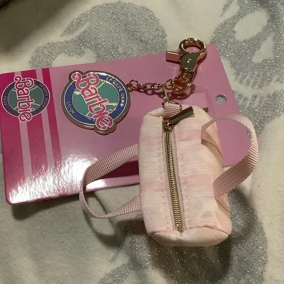 Barbie Sports Club Tour Light Pink duffel bag Keychain/bagcharm