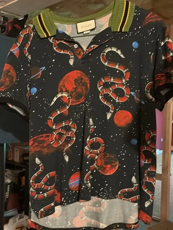 Gucci Space Snakes Polo Shirt