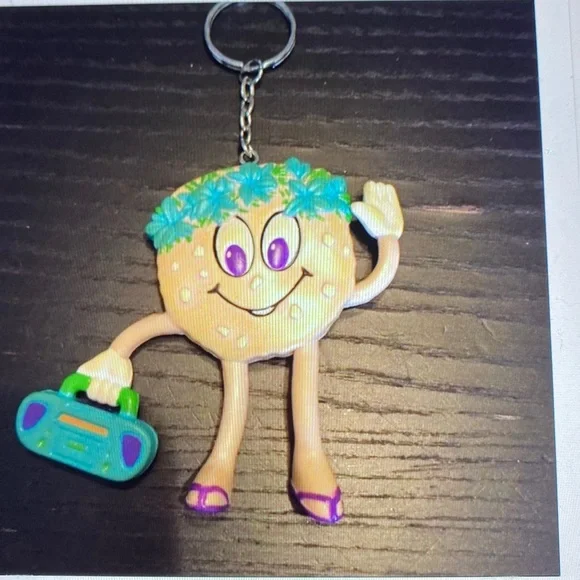 Vintage Bendy keychain 2000 aloha music boom box