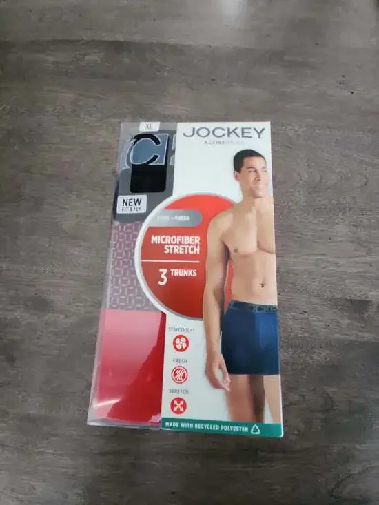 Jockey ActiveMicro Microfiber Stretch 3-Pack Trunks, Size XL