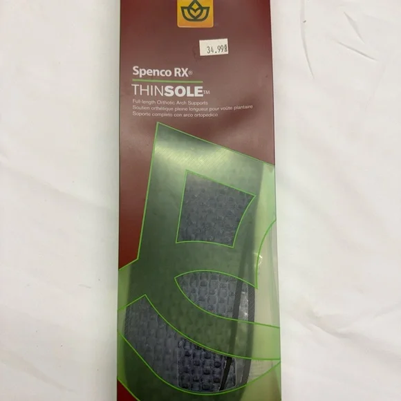 SpencoRX‎ ThinSole Orthotic Arch Supports Full-Length - W(11-12)Men (10-11)
