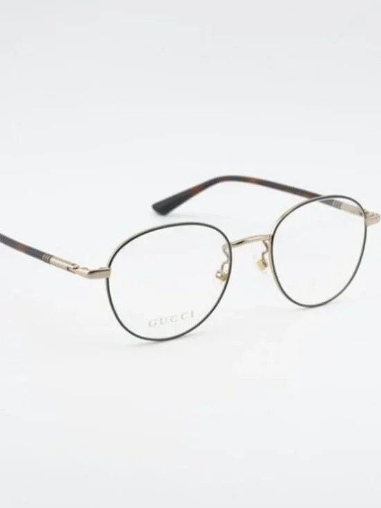 Gucci GG0392O 004 Eyeglasses Green / Gold 51mm Round Frame