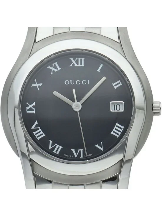 Gucci Class Watch Box SS Black Polished