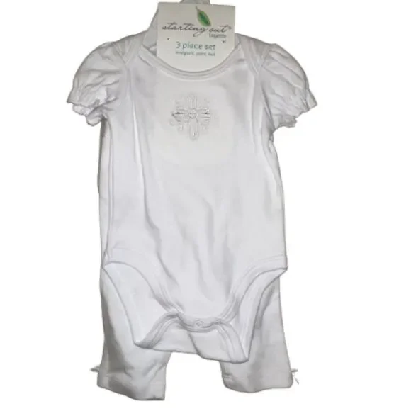 🆕Starting Out Layette 3 pc christening baptism set size 3 months