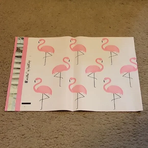 Pink Flamingo Poly Mailers