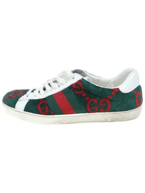 Gucci GG Terry Cloth Low Cut Sneakers 6 Multi