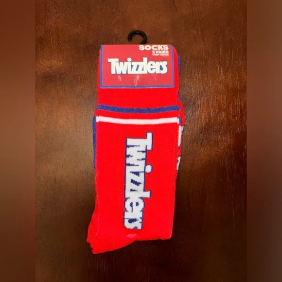 TWIZZLERS NOVELTY CREW SOCKS NWT MEN’S SHOE SIZE 8-12