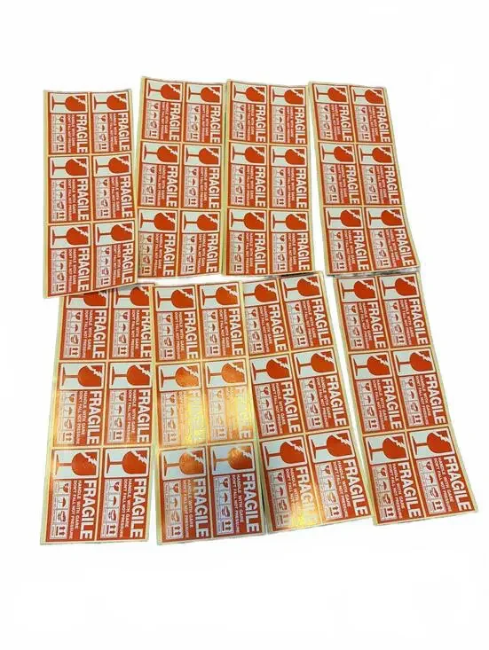 Fragile Handle With Care Stickers Pack of 48 - Shipping Labels for Packages