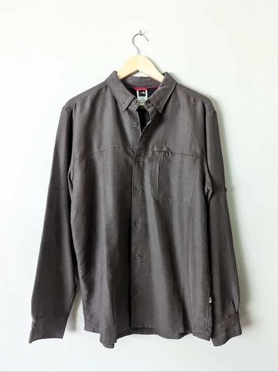 The North Face Brown/Grey Men's Button Up