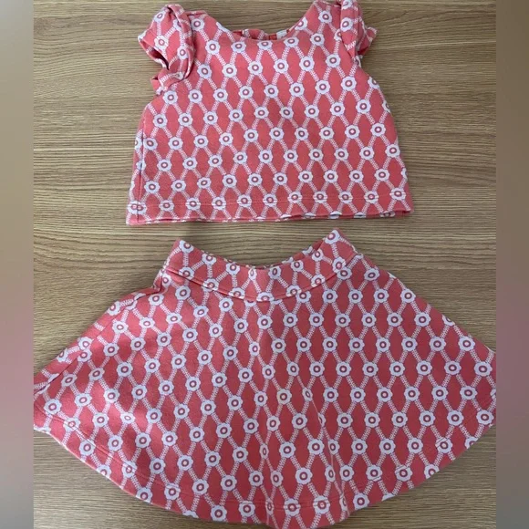 Janie and Jack Floral Retro Skirt Set 3/6 Months (2 piece set)