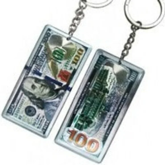 1 New 100 dollar Mini KeyChain