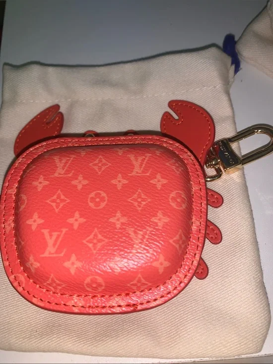 monogram Crab bag/purse charm keychain Pouch