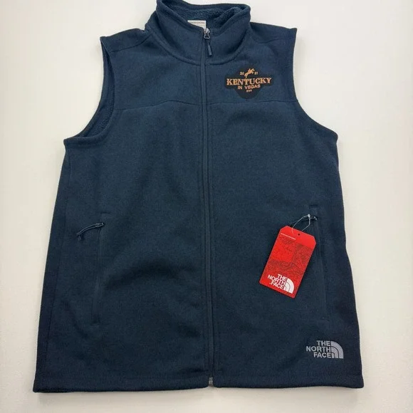 The North Face Sweater Fleece Vest Mens M Blue Full Zip Kentucky In Vegas 2021