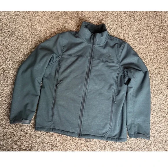 The North Face Apex Bionic 2 Softshell Jacket Grey Fleece Lined NF0A2TBA Mens L