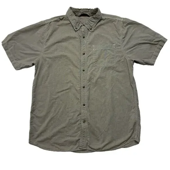 THE NORTH FACE Coyote Creek Short Sleeve Shirt in Tan Stripe Size Large Men CEY6