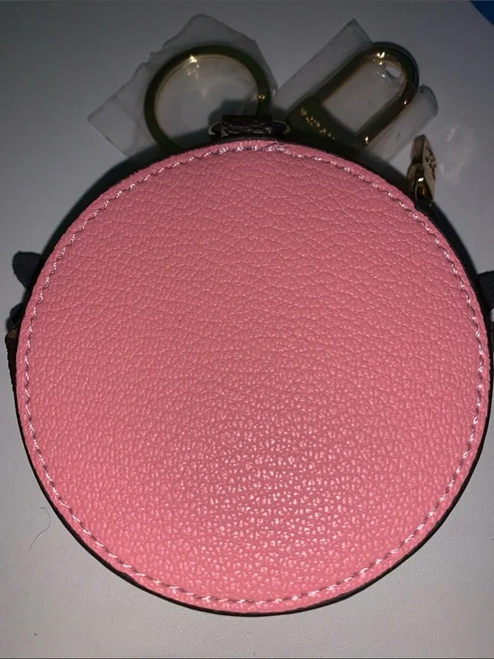 Monogram Owl pouch purse/bag charm keychain