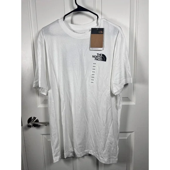 The North Face Men Circular Design Graphic T-Shirt White XL Never Stop Exploring