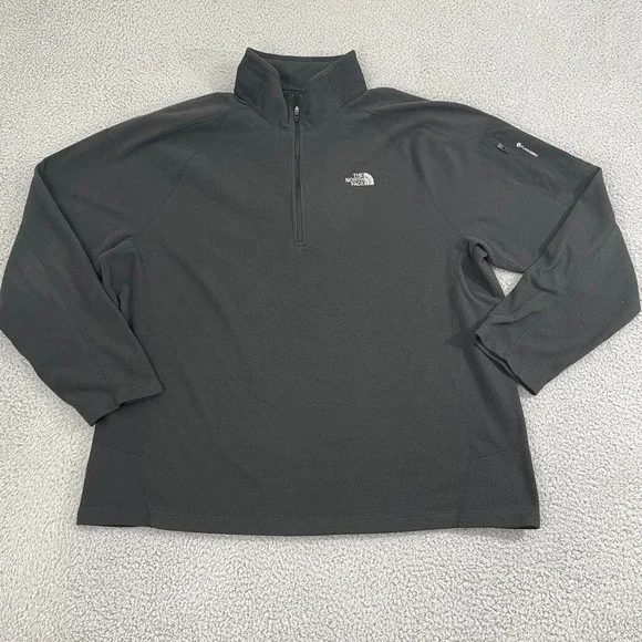 The North Face Flashdry 1/4 Zip Fleece Men XXL Black Gorpcore Outdoor Pullover