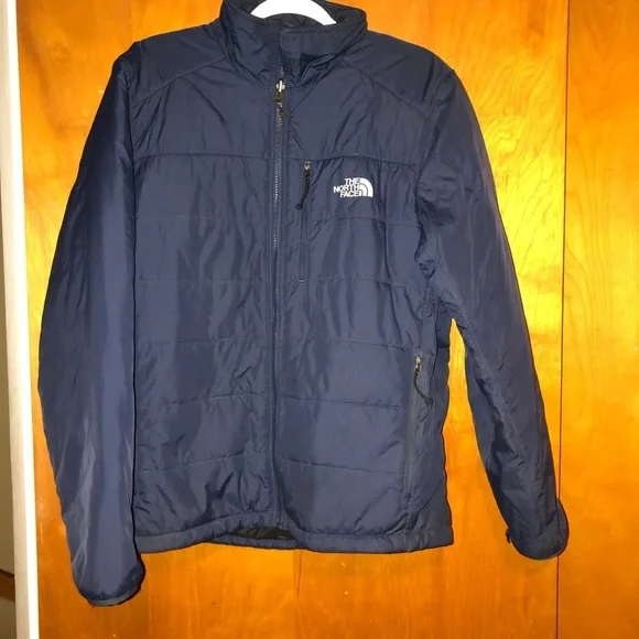 Men north face navy jacket coat size Medium M