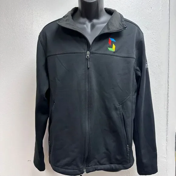The North Face Wind Wall Mens Black Lightweight Full Zip Jacket Size‎ Medium
