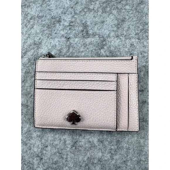 Kate Spade Kayla Small Slim Cardholder Women's Light Pink Pebbled Leather Wallet