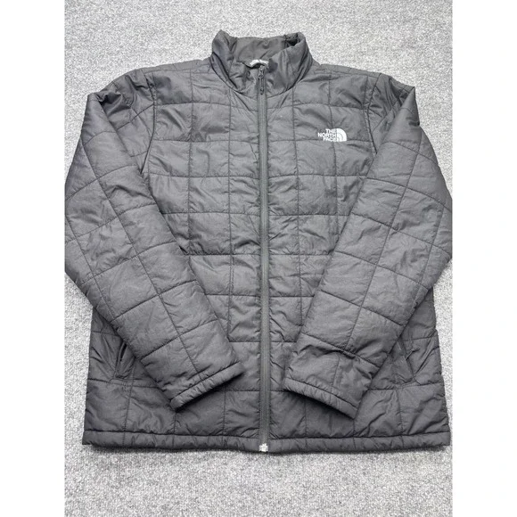 The North Face Thermoball Eco Puffer Jacket Mens Large Black Quilted Full Zip