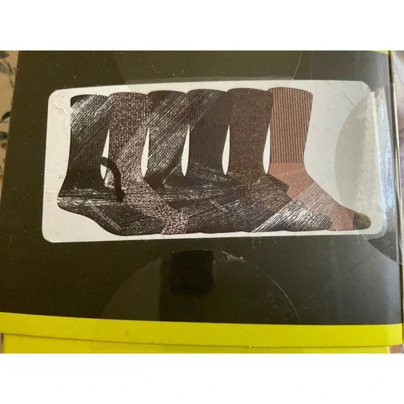 RealTree Mens 6 Pack Full Cushion Boot Socks Shoe Size 6‎ 12