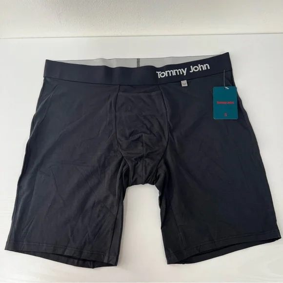 Tommy John Cool Cotton Hammock 8” Boxer Brief Black XL