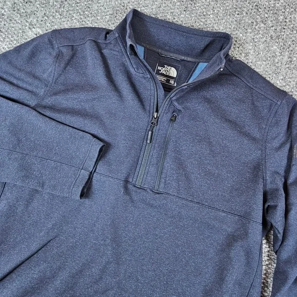 The North Face Mens XXL Navy Blue 1/4 Zip‎ Fleece Pullover Sweatshirt