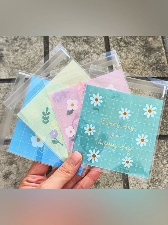 Cute Floral Mini Self Seal Bags - 100 pcs