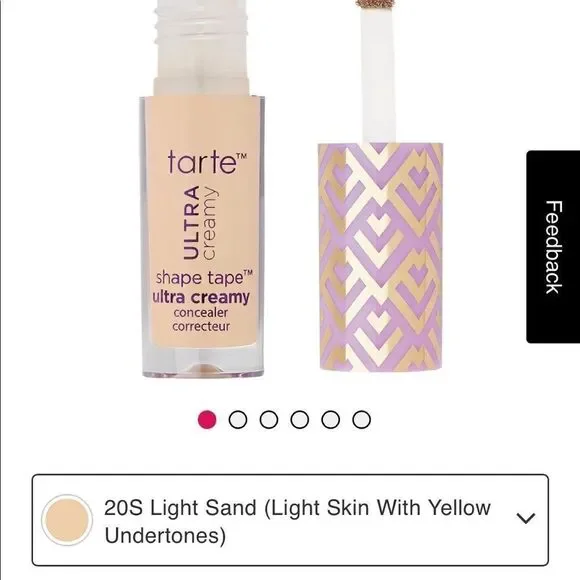 Travel Size Shape Tape Ultra Creamy Concealer color 20s light sand Size 0.03 oz|