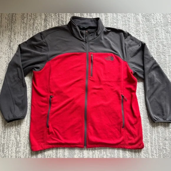 The North Face Red and Charcoal Jacket